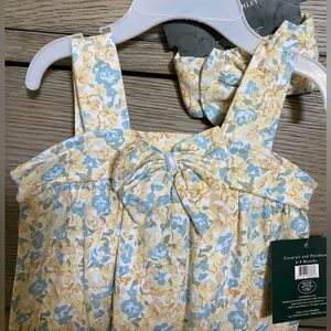 NWT Laura Ashley coverall and headband (6/9 mo)